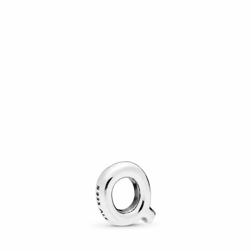 Pandora Letter Q Petite Locket Charm Silver Egypt RU4038926